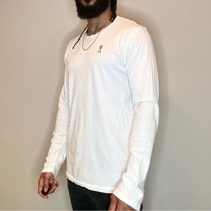 Religion Long Sleeve T-Shirt, Color: White & Black, Size: XL, 100% Cotton